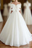 White Sweetheart Long Prom Dresses, White Formal Dresses