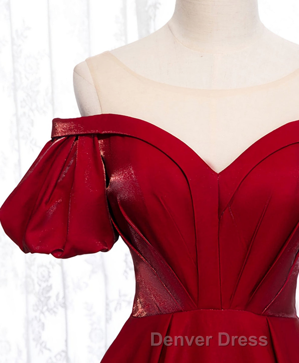 Simple Sweetheart Burgundy Satin Long Prom Dress, Burgundy Prom Dresses