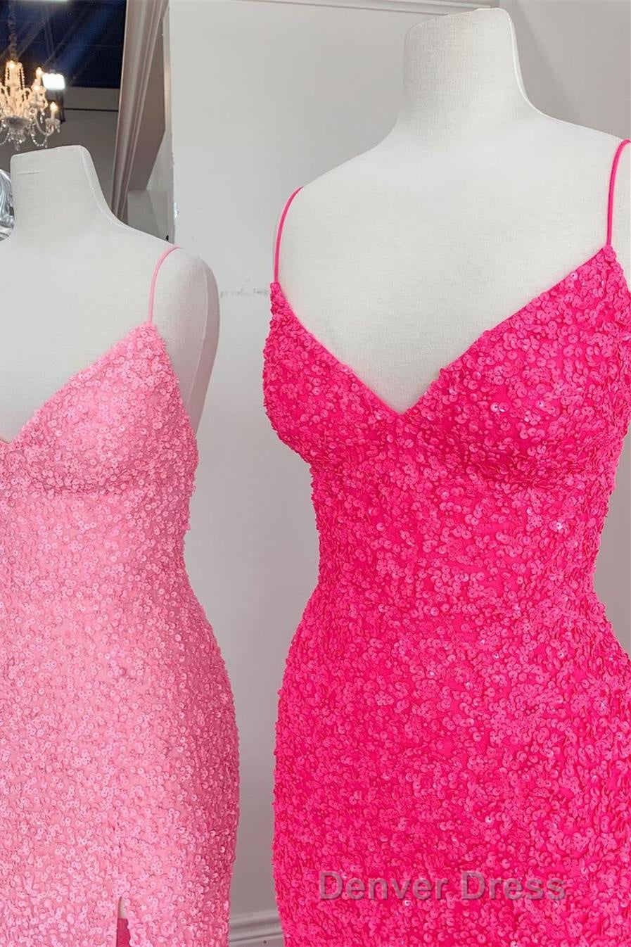 Mermaid Sequins Flattering Long Prom Dresses With Slit Secondary image