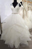 2026 New Arrival Sweetheart Organza Ruffles Backless Pleated Ball Dresses