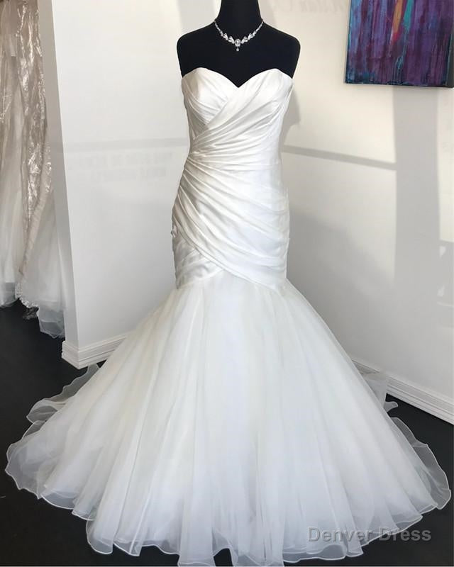 2026 Sexy Mermaid Organza With Satin Sweetheart Pleated Wedding Dresses Main image