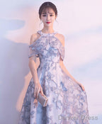 Gray Lace Long Prom Dress Gray Lace Bridesmaid Dresses