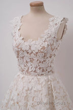 Chic A Line Short Lace Homecoming Dresses