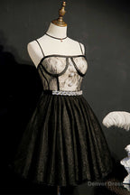 Rhinestone Straps A Line Homecoming Dresses