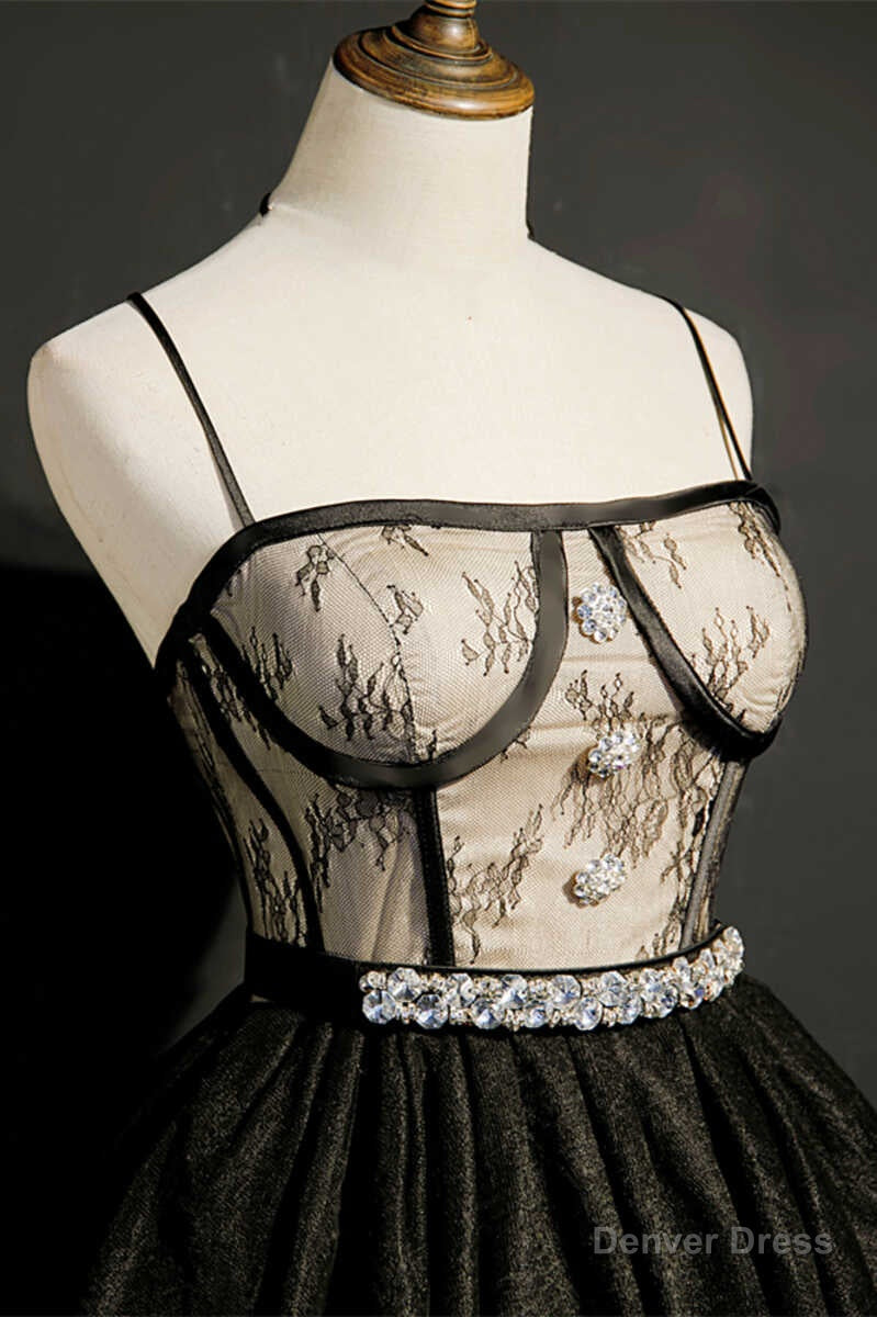Rhinestone Straps A Line Homecoming Dresses