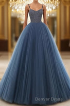 Beading Ball Gown Long Prom Dresses,Popular Evening Dresses,Fashion Winter Formal Dresses