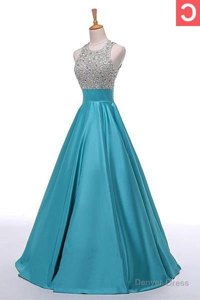 2026 Gorgeous Red Sequins Floor Length Long A Line Satin Prom Dresses