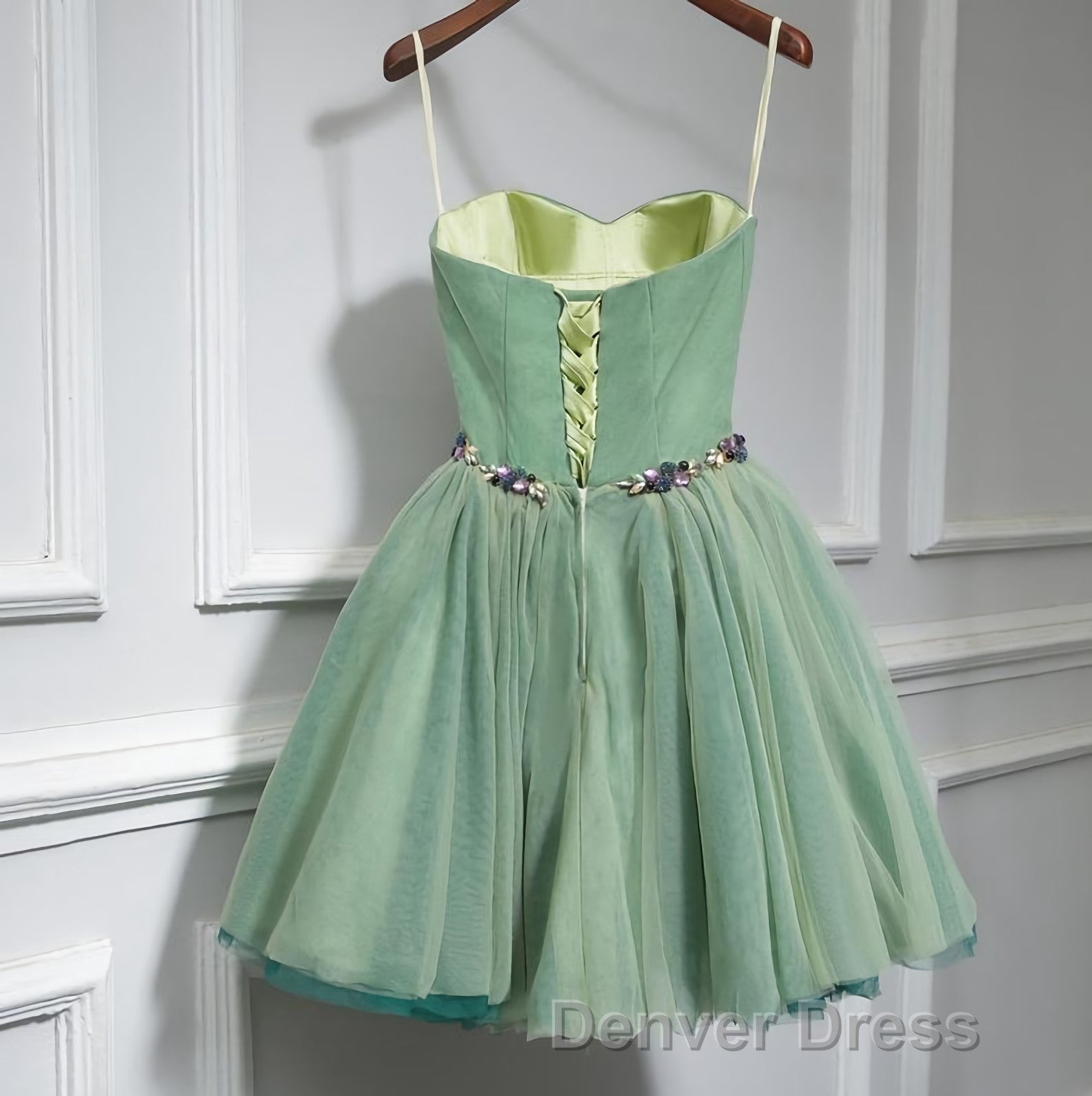 Cute Sweet Neck Short Prom Dresses, Mini Dresses