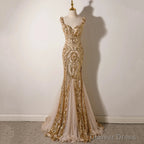 Sequin Prom Dresses Trumpet Mermaid Floor Length Prom Gowns for Women