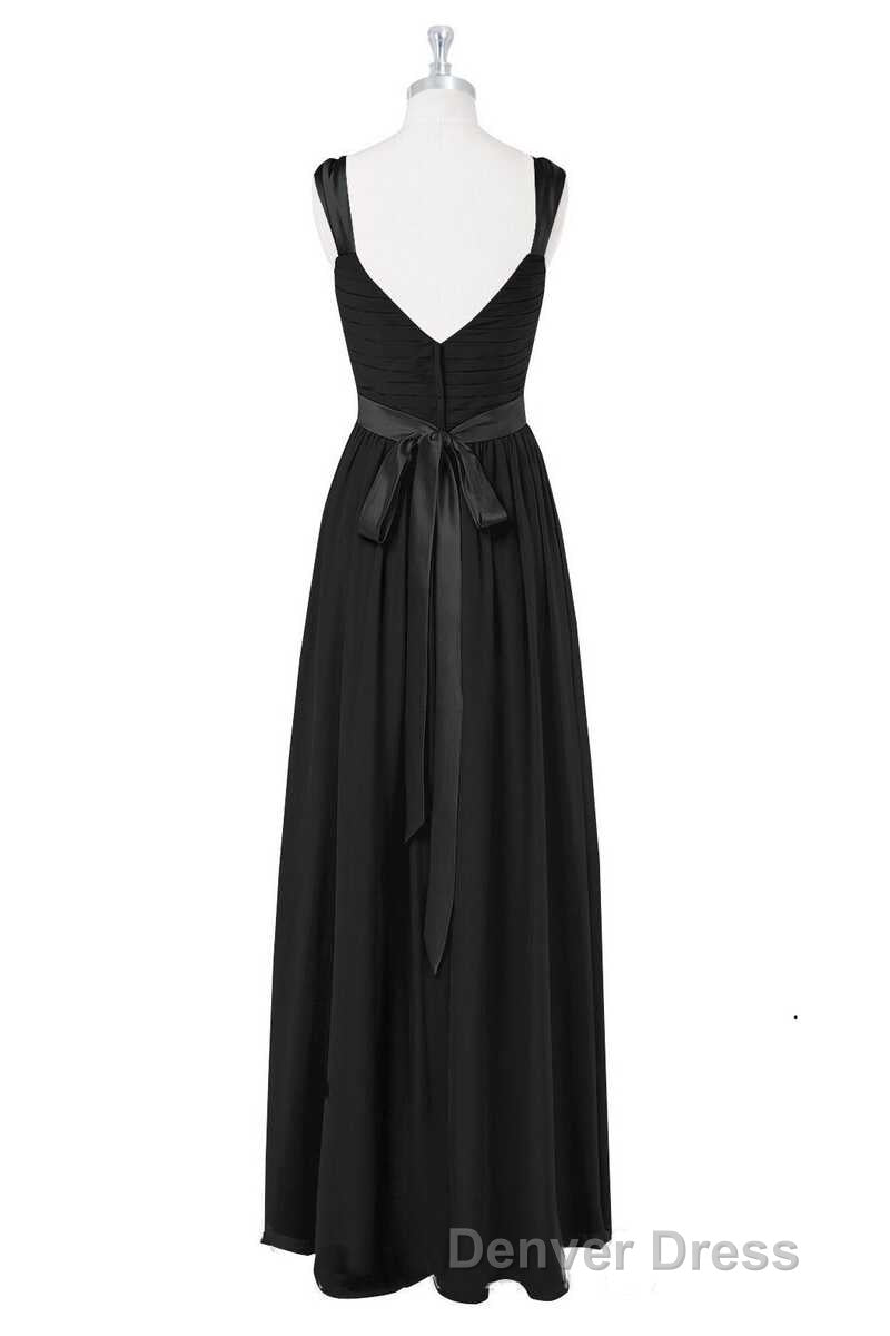 Lavender Chiffon V Neck Backless Long Bridesmaid Dresses
