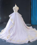 Purple Tulle Lace Long Prom Gowns Lace Tulle Long Prom Dresses