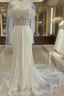 Sheath Column Off The Shoulder Wedding Dresses With Sequin