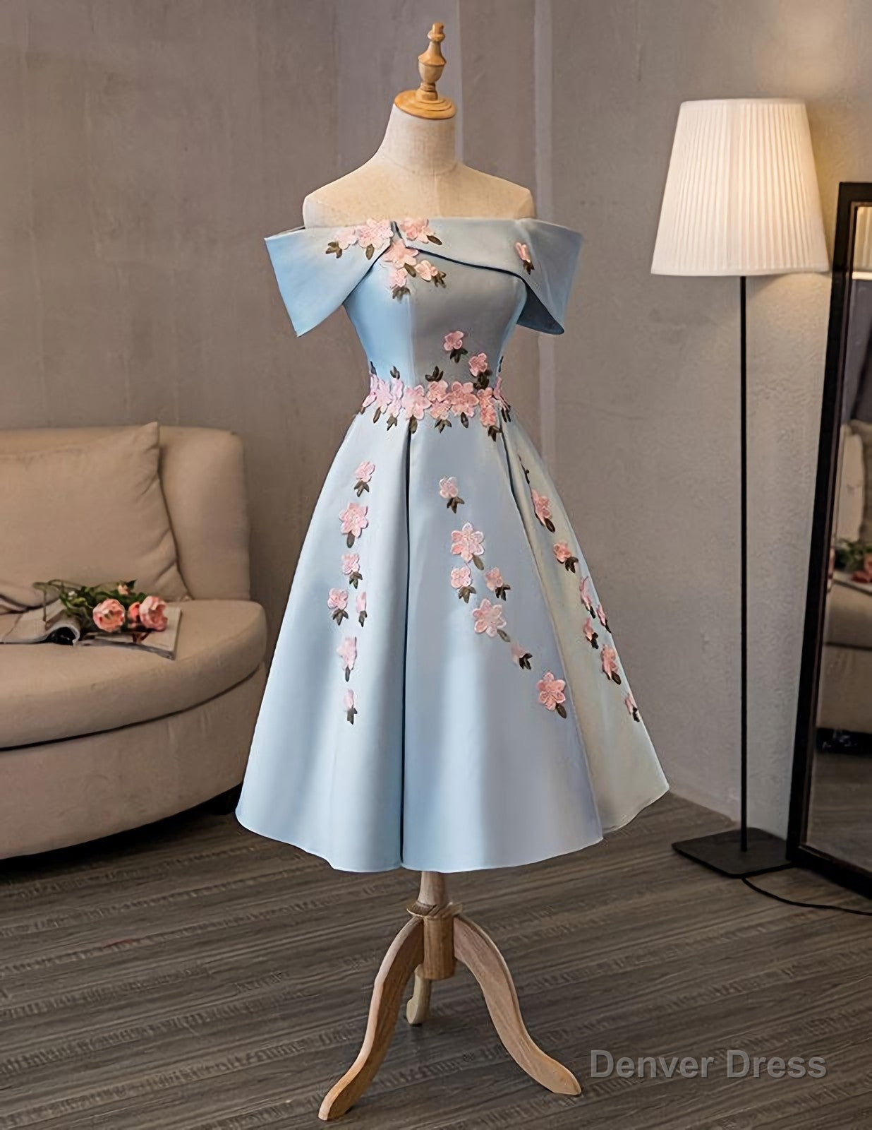 Blue Cute Short Prom Dress, Blue Homecoming Dresses Secondary image