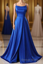 A Line Prom Dress Side Split Prom Dresses