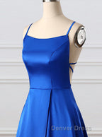 A Line Prom Dress Side Split Prom Dresses