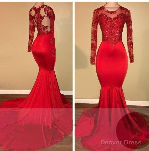 2026 Red Mermaid Prom Dresses