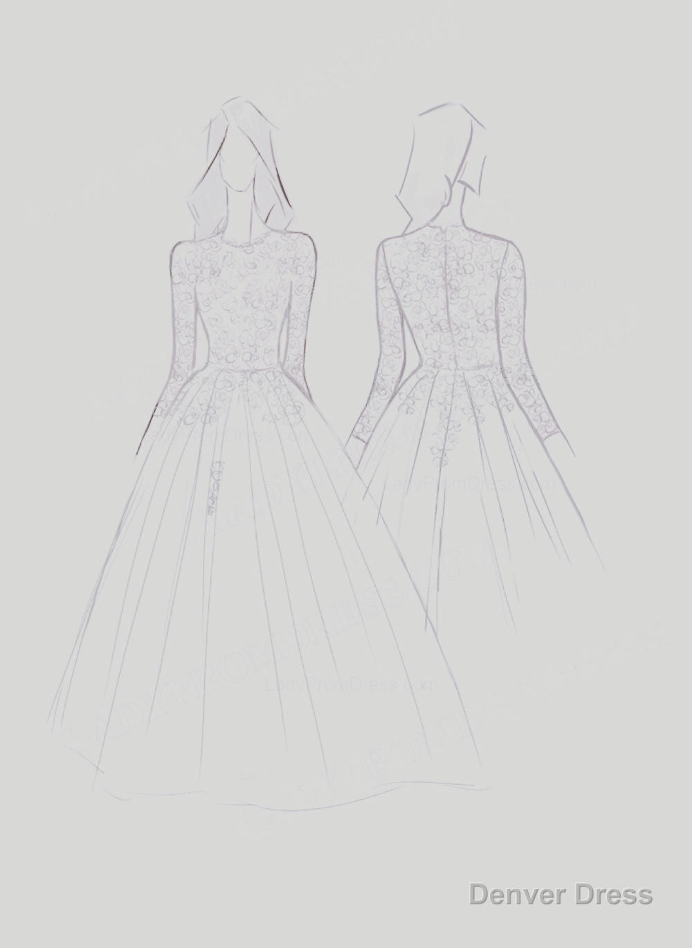 2025 Newest A Line Long Sleeves Tulle With Appliques Wedding Dresses