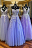 2025 New Style Tulle Long Prom Dresses with Appliques