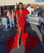 2026 Mermaid Long Red Prom Dress