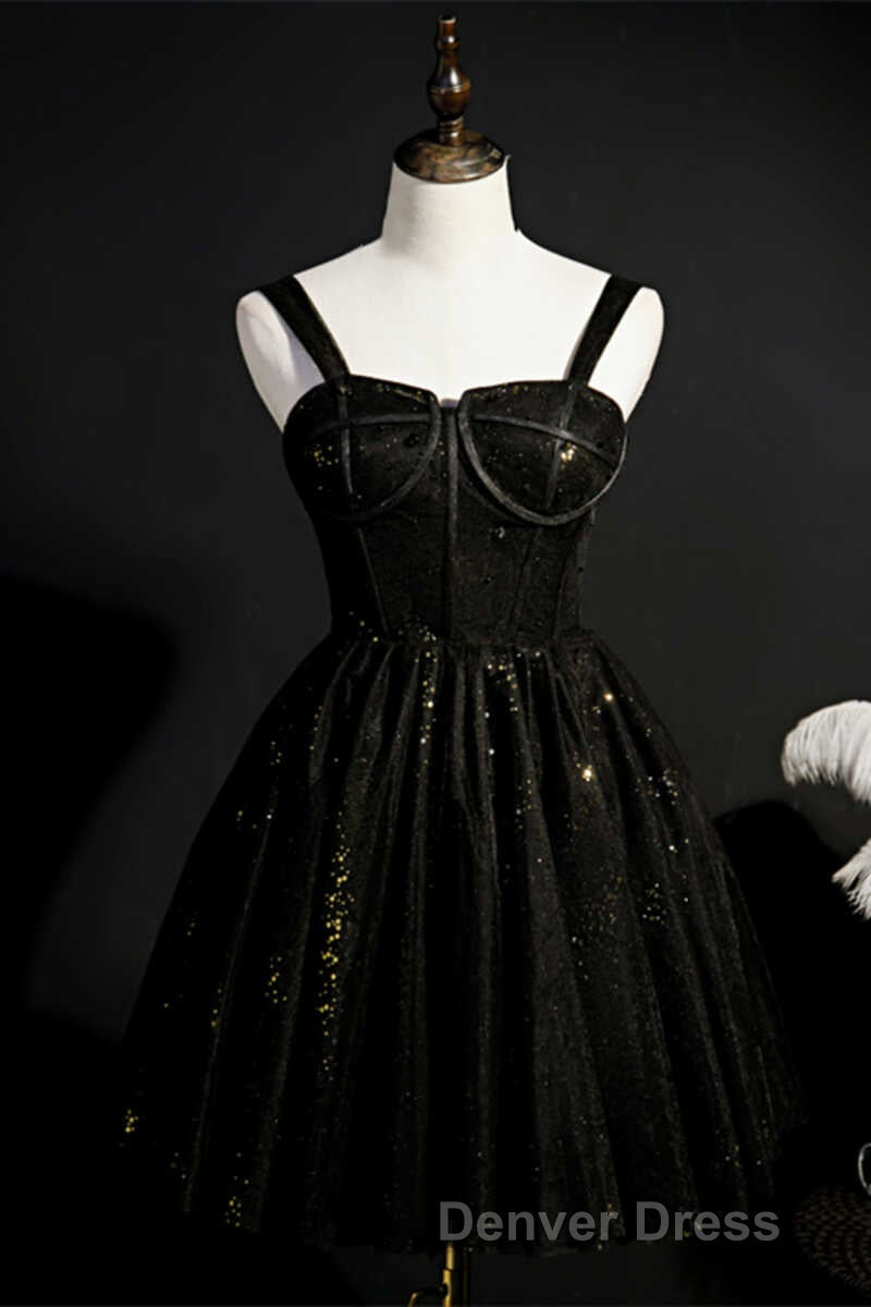 Red Sequins Straps A Line Short Homecoming Dresses