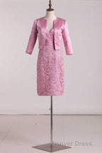 Two-Piece Pink Backless Mother of the Bride Dresses