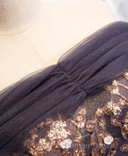 Unique Tulle Off Shoulder Lace Long Prom Dresses, Lace Formal Dresses