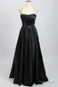 A Line Black Sweetheart Lace Up Prom Gowns