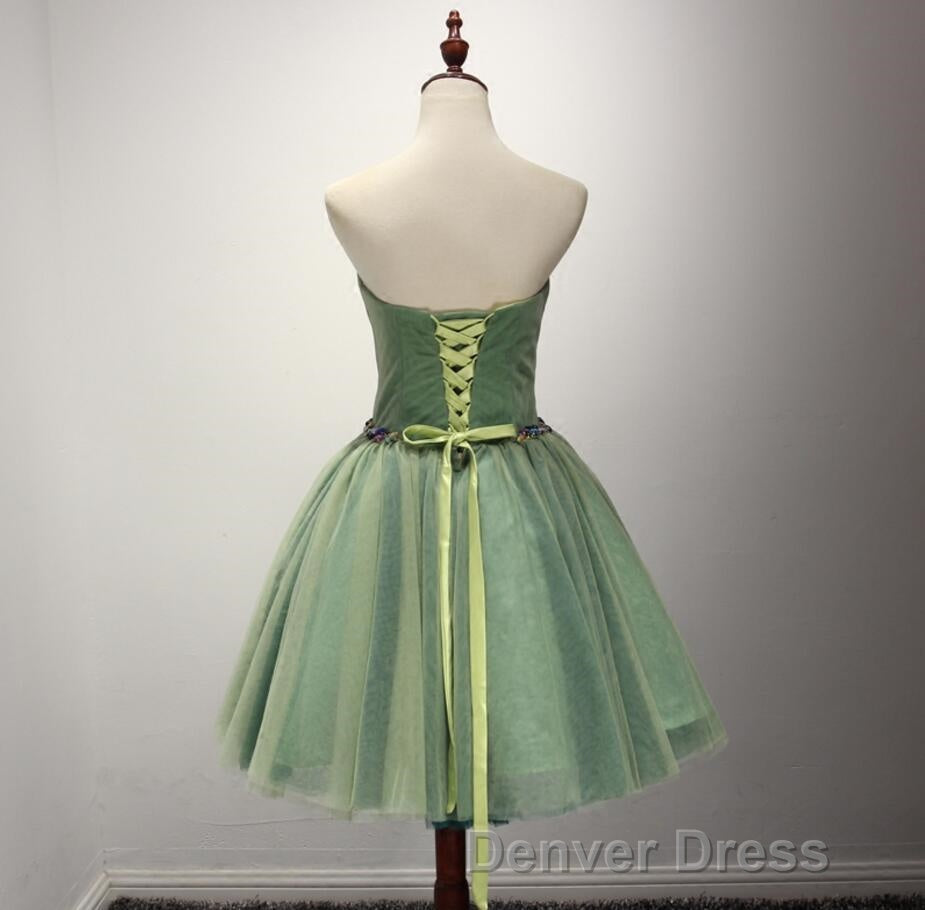 Cute Sweetheart Neck A-Line Classy Homecoming Dresses Secondary image