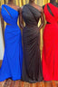One-Shoulder Keyhole Cutout Mermaid Long Formal Dresses with Slit