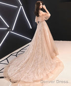 Pink Tulle Long Prom Dress Pink Tulle Prom Dresses