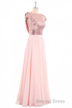 Burgundy Sequin Cap Sleeve Backless A Line Bridesmaid Dresses