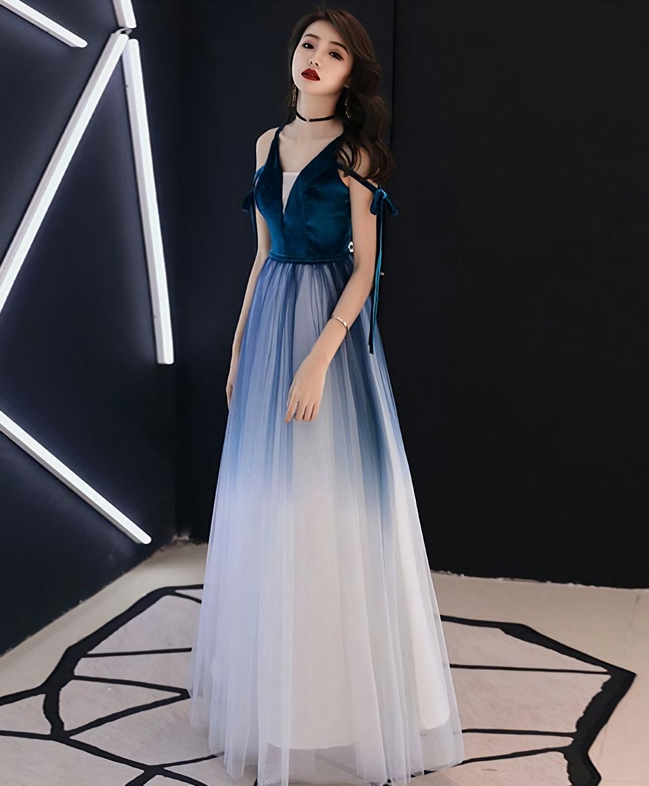 Simple Green Tulle Long Prom Dress Green Tulle Prom Dresses