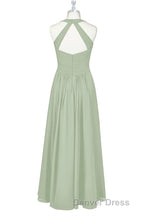 Sage Green Halter Backless A-Line Bridesmaid Dresses