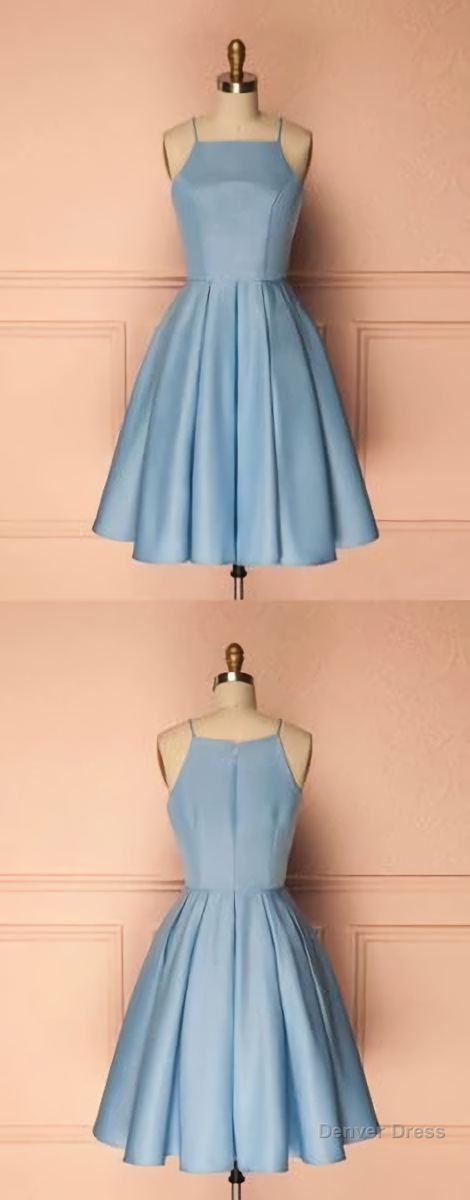 Cute Short Blue Prom Dress, Cute Homecoming Dress, Blue Bridesmaid Dress, 3243 Main image