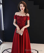 Burgundy Tulle Lace Long Prom Dress Burgundy Tulle Bridesmaid Dresses