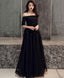 Black Tulle Lace Long Prom Dress Black Tulle Prom Dresses