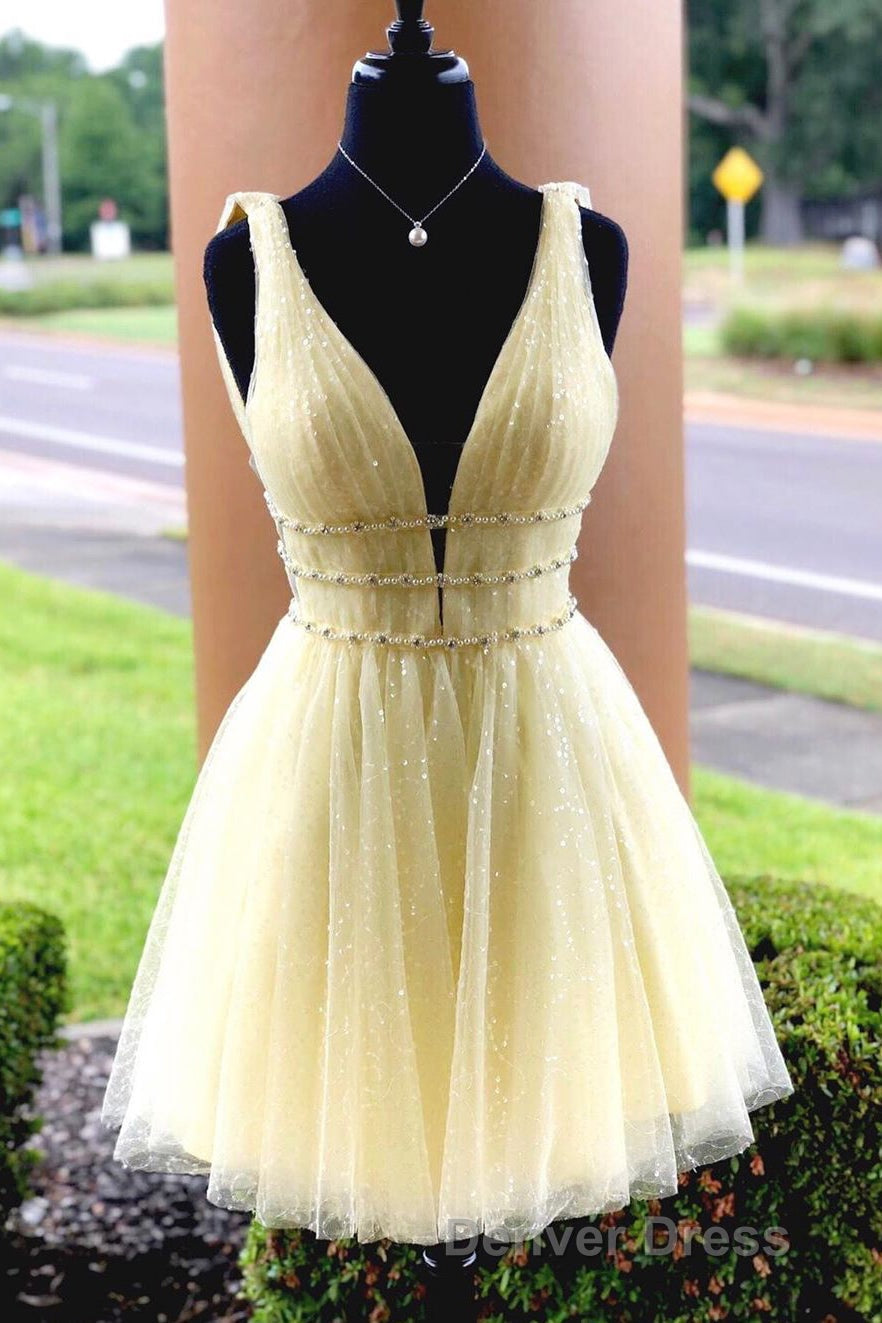 Sparkling Beading Sky Blue Homecoming Dresses Secondary image