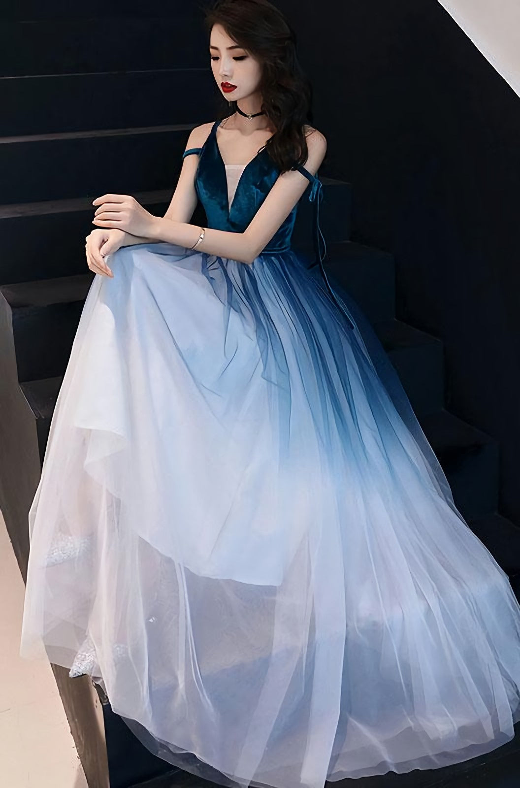Simple Green Tulle Long Prom Dress Green Tulle Prom Dresses