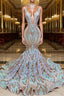 Chic Sequins Mermaid Prom Dresses Sparkle Evening Dresses On Sale