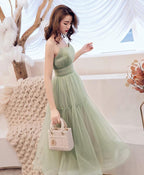 Simple Green Tulle Short Prom Dress Green Tulle Homecoming Dresses