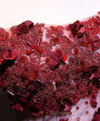 Pink Tulle Lace Applique Long Prom Dresses, Evening Dresses