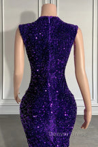Sequined Sleeveless Mermaid Prom Dresses with Beadings