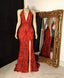 Red Prom Gowns,mermaid Floor length Prom Dresses