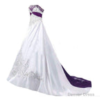 Strapless Satin A Line Embroidery 2026 Wedding Dresses