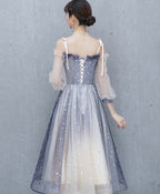 Cute Blue Tulle Short Prom Dress Blue Tulle Prom Dresses