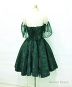 A Line Lace Short Prom Dress Prom Homecoming Dresses, 6229