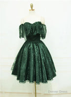 A Line Lace Short Prom Dress Prom Homecoming Dresses, 6229