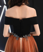 Simple Tulle Lace Long Prom Dress Tulle Prom Dresses
