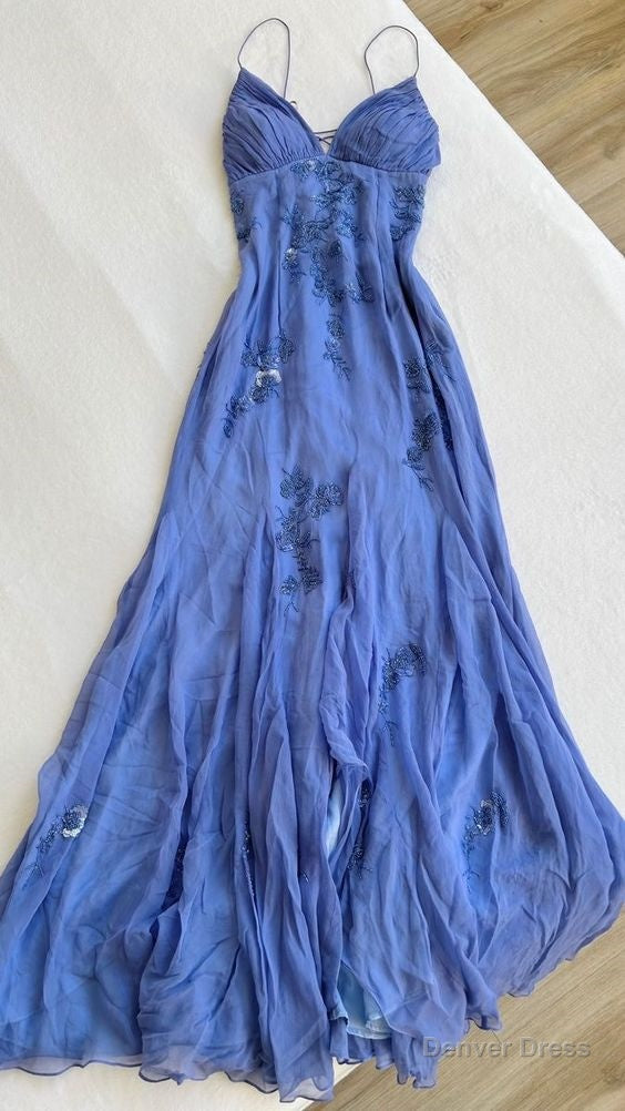 Blue Long Prom Dress,Prom Gowns,Prom Dress,Prom Dresses