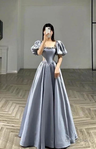 Gray Prom Dress, Long Prom Dresses Main image
